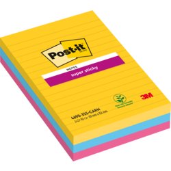 Super Sticky Notes Carnival Collection, liniert, Post-it® Notes Super Sticky