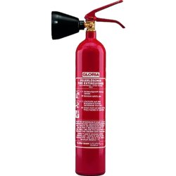 CO² Feuerlöscher KS 2 ST mit Wandhalter, Masse (Gewicht) 6.5kg, schwarz/rot