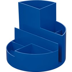 Schreibtischorganizer MAULrundbox Recycling, 6 Fächer, 125mm hoch, blau