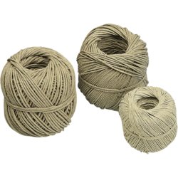 Bindfaden, 60m lang, max. Tragfähigkeit 24kg, aus Flachs, beige