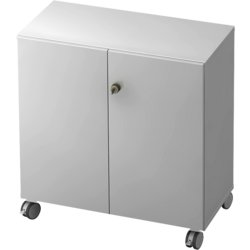 Schrank auf Rollen, Farbe der Front weiß, 800mm breit, Tiefe 420mm, weiß