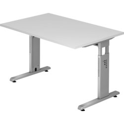 Schreibtischserie C, maximale Tiefe 800mm, Form der Platte rechteckig, weiß