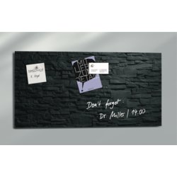 Glas-Magnetboard Artverum Design Schiefer-Stone, Tafelbreite 91cm, anthrazit
