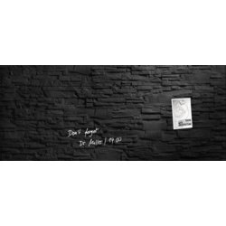 Glas-Magnetboard Artverum Design Schiefer-Stone, Tafelbreite 130cm, anthrazit