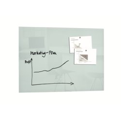 Glas-Magnetboard Artverum, Tafelbreite 120cm, Tafelhöhe 90cm, super-weiß