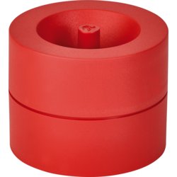 Klammernspender MAULpro Recycling, 73mm ø, 73mm breit, 60mm hoch, rot