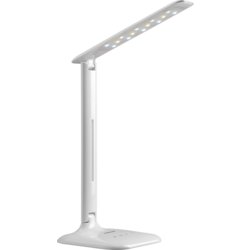 Lumos LED-Schreibtischlampe Tropo, dimmbar, 14 Leuchtmittel, weiß-glänzend