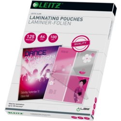 iLAM Heißlaminierfolien, glänzend, für Format A4, Folienstärke 125µm