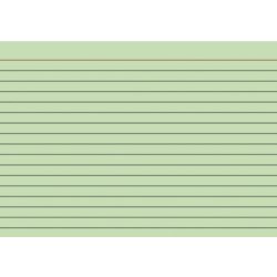 Karteikarte mit einfacher roter Kopflinie, Kartenformat A5, grün