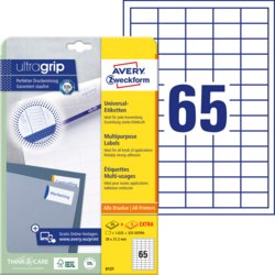 Universal-Etikett ultragrip + 5 BLatt extra, AVERY Zweckform®