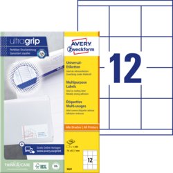 Universal-Etikett, ultragrip, 70 mm breit, AVERY Zweckform®