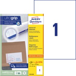 Universal-Etikett ultragrip, 210 mm breit, AVERY Zweckform®