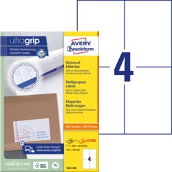 Universal-Etikett ultragrip, 105 mm breit, AVERY Zweckform®