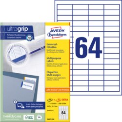 Universal-Etikett ultragrip, 48,5 mm breit, umlauf. Rand, AVERY Zweckform®