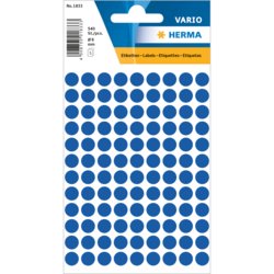Vielzwecketikett farbig, 8 mm, Etiketten pro Blatt 108, dunkelblau