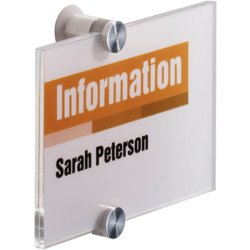 Türschild CRYSTAL SIGN, 148mm breit, 105mm hoch, transparent