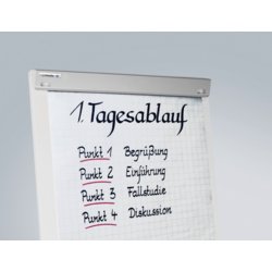 Flipchart-Block, Papier holzfrei, ECF, kariert, 98cm hoch, 100 Blatt, weiß
