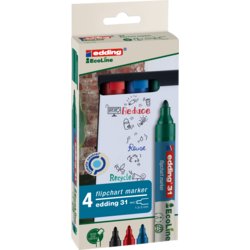 Flipchartmarker 31 EcoLine, Rundspitze, edding® EcoLine