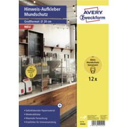 Corona Etikett Mundschutz, AVERY Zweckform®