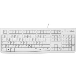 Tastatur K120, kabelgebunden, Anschlussschnittstelle USB, 450mm breit, weiß