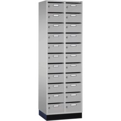 Stahl-Verteilerschrank, 620mm breit, Tiefe 490mm, lichtgrau/lichtgrau
