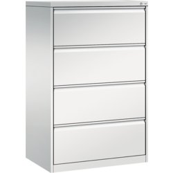 Stahl-Hängeregistraturschrank Acurado, Ausstattung 2-bahnig, lichtgrau RAL 7035