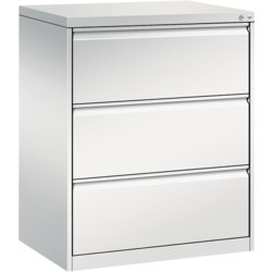 Stahl-Hängeregistraturschrank Acurado, Ausstattung 2-bahnig, lichtgrau RAL 7035