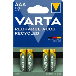 Akku Recharge Recycled, Micro AAA, IEC-Bezeichnung HR03, 800
