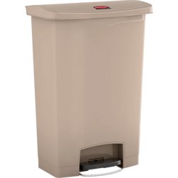 Tretabfallbehälter Slim Jim® Step-On, 90l, wetterfest nein, beige