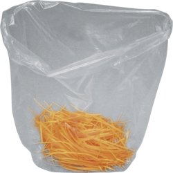 Mehrweg-Auffangbeutel für Aktenvernichter, Auffangvolumen 52l, transparent
