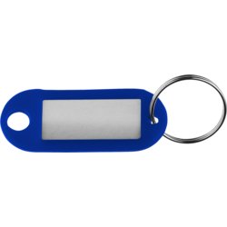 Schlüsselanhänger mit Ring, Packung mit 10, blau