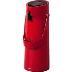 Pump-Isolierkanne Ponza 1,9 l, 387mm hoch, aus PP, ABS, Glas, rot
