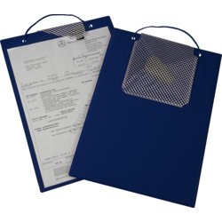 Auftragstasche "Plus" mit Schlüsselfach, für Format A4, Aufhängeloch ja, blau