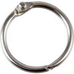 Metall-Klappringe, 25mm ø, Packungsart 10 Stück pro Packung, silber
