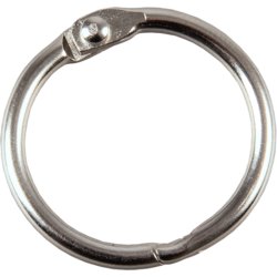 Metall-Klappringe, 19mm ø, Packungsart 10 Stück pro Packung, silber