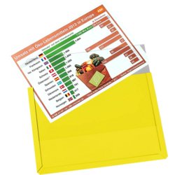 Magnet-Sichttasche, für Format A4 quer, Aufhängeloch nein, 217mm hoch, gelb