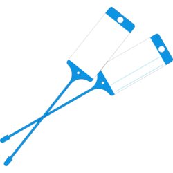 Warenanhänger, Inhalt der Packung 100, blau