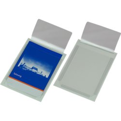 Selbstklebetasche mit Dehnfalte und gerader Verschlußklappe, transparent
