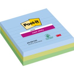 Super Sticky Notes Oasis Collection, liniert, Post-it® Notes Super Sticky