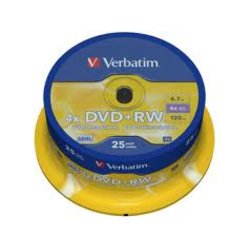 DVD+RW matt silber, Verbatim