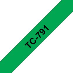 TC-Schriftband für P-touch, laminiert, 9mm breit, 7.7m lang, grün