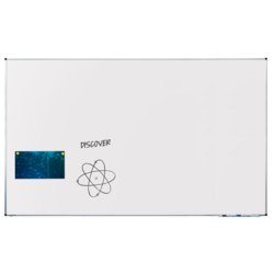 Wandtafel Alurahmen magnetisch, Tafelbreite 200cm, Tafelhöhe 120cm, Grau