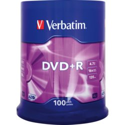 DVD+R 4,7 GB matt silber, Verbatim