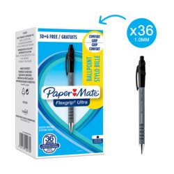 Kugelschreiber FlexGrip® Ultra RT, Vorteilspackung 30+6, PaperMate®