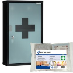 Erste-Hilfe-Schrank, gefüll nach DIN 13169, FIRST AID ONLY®