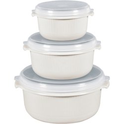 Mikrowellentopf Micro Family rund, 3er Set, aus Polypropylen (PP)