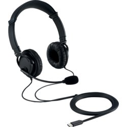 Stereo Headset mit Mikrofon, schwarz