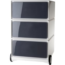 Rollcontainer Easybox 3 Schübe, 390mm breit, Tiefe 436mm, anthrazit