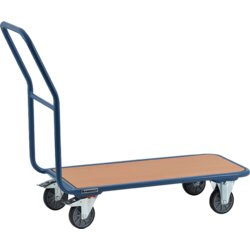 Plattformwagen, 250 kg, Breite der Ladefläche 450mm, taubenblau RAL 5014