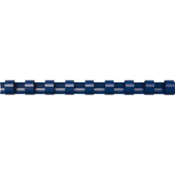 Plastikbinderücken rund, Leistung 55, 10mm ø, für Format A4, blau